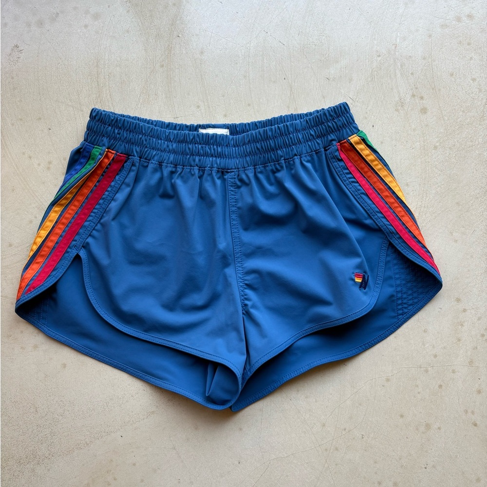 Aviator Nation women’s 5-stripe Flex Board Shorts, Rainbow Stripes. Never used. - Picture 2 of 4